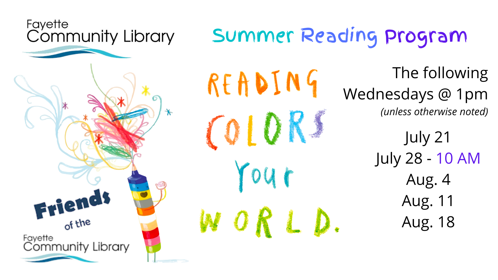 Summer reading event coverpage